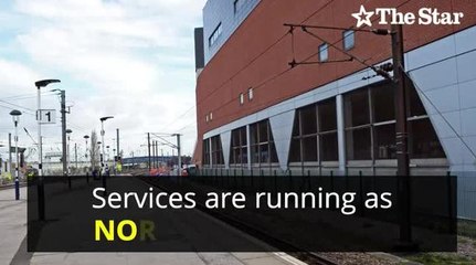 A man and woman died after being struck by a train