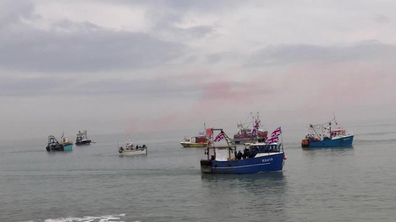 Fishermen protest in Hastings