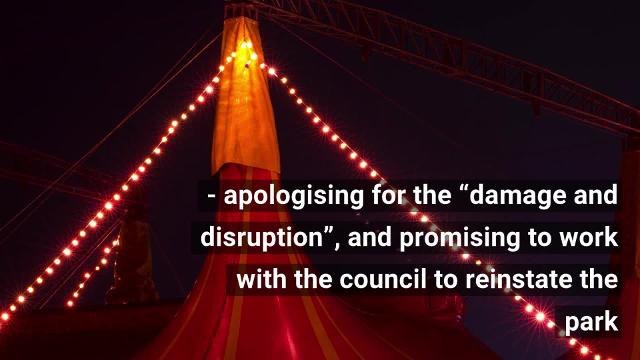 Circus turns Edinburgh park into sea of mud