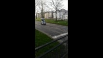 Mobility scooter filmed in fast lane of  busy 40mph Doncaster road