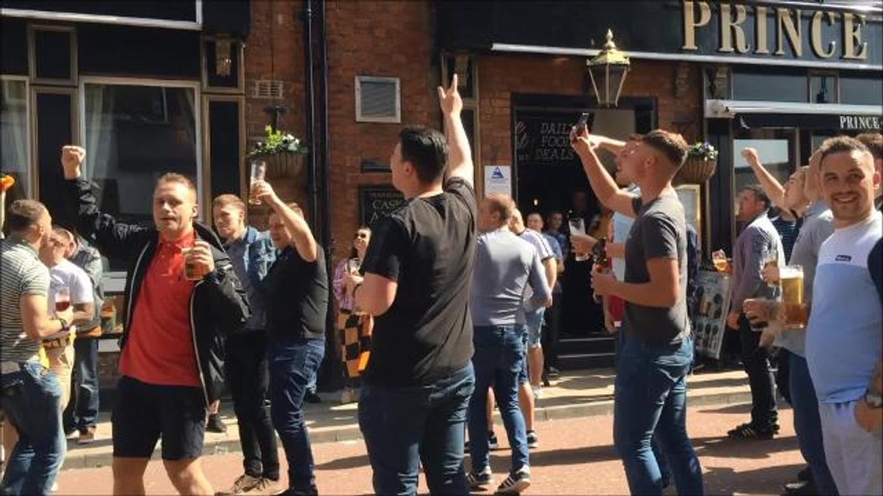 Wolverhampton Wanderers fans in Chorley