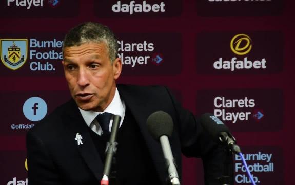 Brighton boss Chris Hughton slams Burnley fans