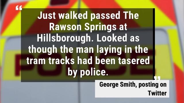 Man 'tasered' by Police in Incident in Sheffield, Onlookers Claim - HIRES