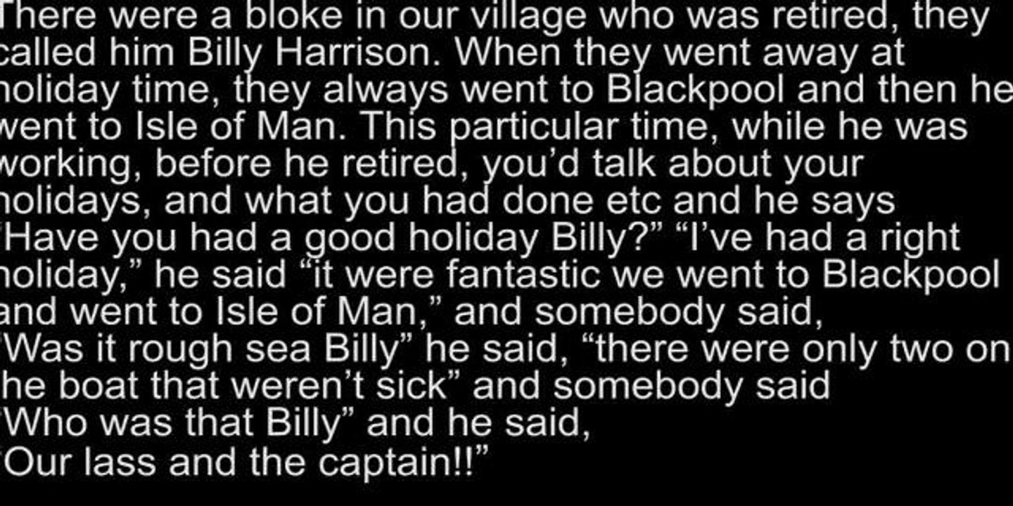 Yorkshire local dialect and stories