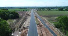 Aerial footage of the new road linking Doncaster Sheffield Airport to Great Yorkshire way