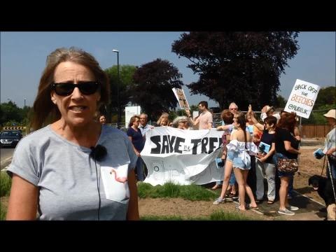 Angmering residents protest outside Worthing Audi