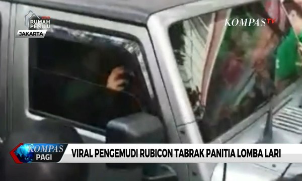 Viral! Pengemudi Rubicon Tabrak Panitia Lomba Lari