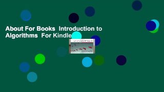 About For Books  Introduction to Algorithms  For Kindle