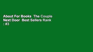 About For Books  The Couple Next Door  Best Sellers Rank : #3