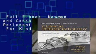 Full E-book  Newman and Carranza s Clinical Periodontology, 13e  For Kindle