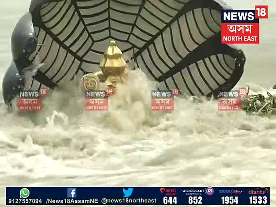 Bishnu-Lakshmi idol submerged