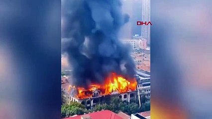 Çin´de 100 yıllık otelde büyük yangın