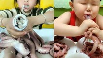 【OCTOPUS CHALLENGE】CHINA MUKBANG ASMR KIDS OCTOPUS EATING SHOW COMPILATION V5 #ASMR #MUKBANG