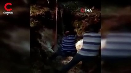 Bursa'da film gibi inek kurtarma operasyonu