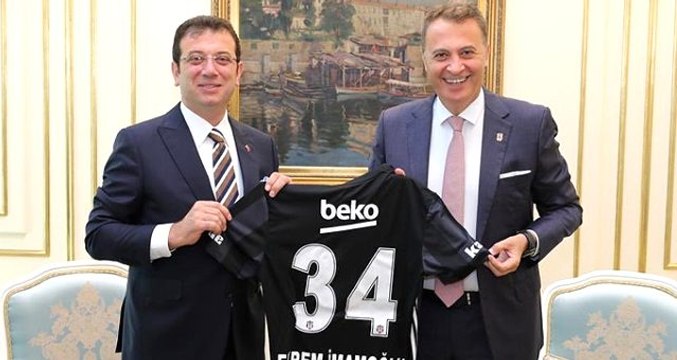Beşiktaş Başkanı Fikret Orman ve yöneticiler, Ekrem İmamoğlu'nu ziyaret etti