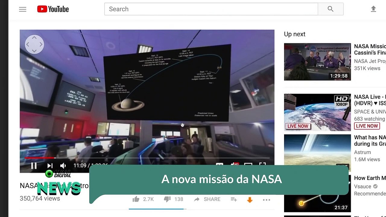 A nova missão da NASA