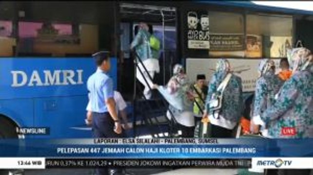 Jemaah Calhaj Kloter 10 Embarkasi Palembang Diberangkatkan