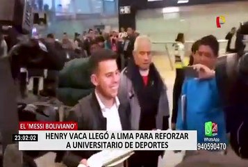 Henry Vaca, el ‘Messi’ boliviano, llegó a Lima para reforzar a la U