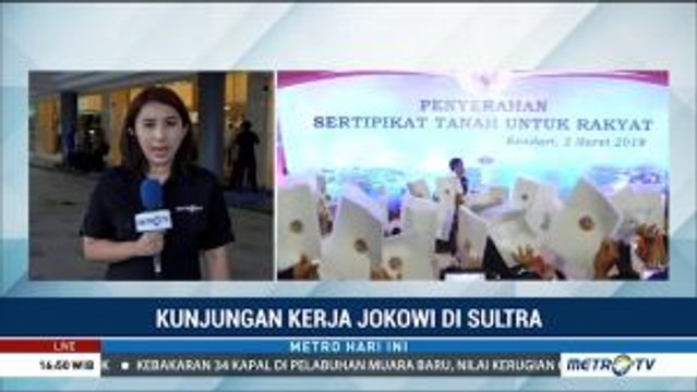 Jokowi Bagikan Dua Ribu Sertifikat Tanah untuk Warga Sultra