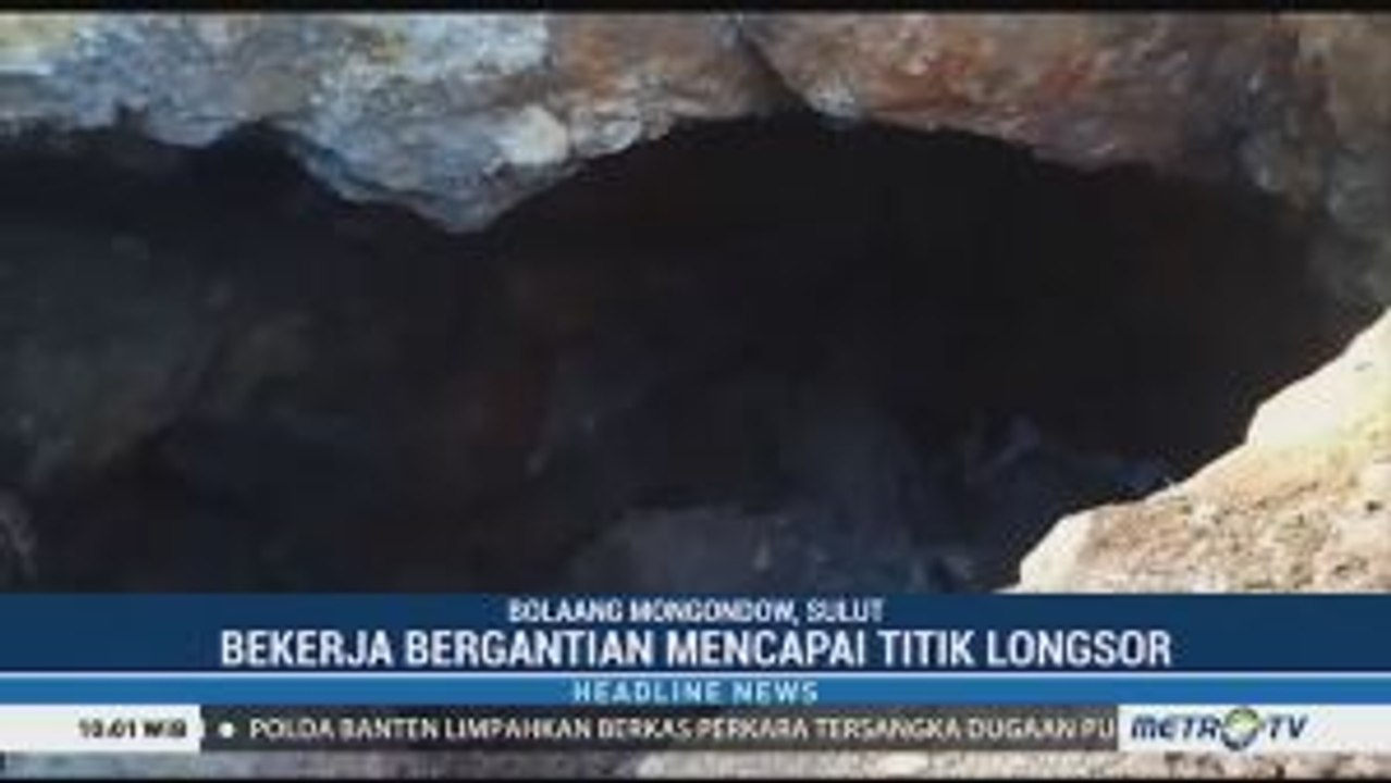 Lubang Tambang yang Longsor di Bolmong Mulai Terlihat