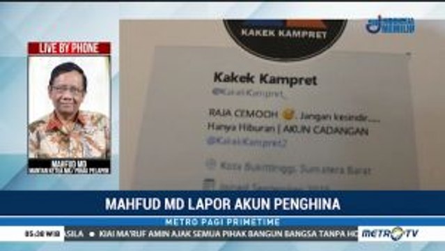 Jejak Digital Akun Penghina Mahfud MD Sudah Terlacak