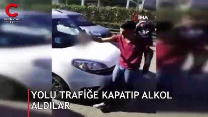 Bursa'da trafiğin ortasında böyle görüntülendiler