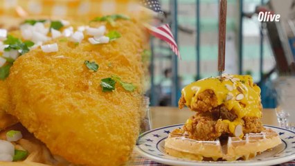 메기튀김 와플, 치킨 와플 등 미국의 각양각색 와플s☆