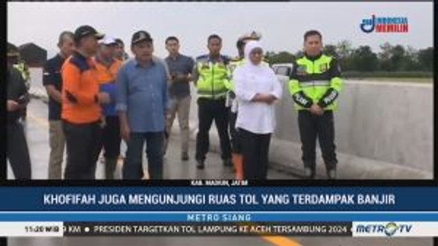 Khofifah Tinjau Lokasi Terdampak Banjir di Ngawi