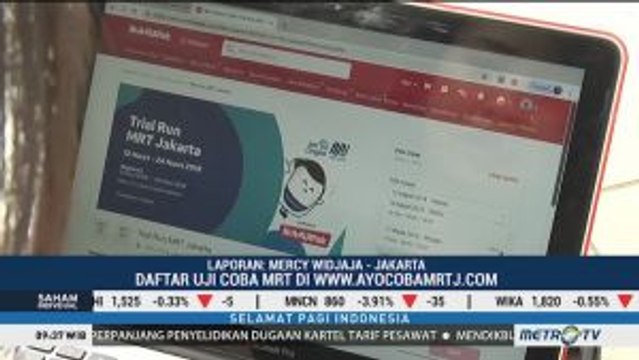 Begini Tata Cara Pendaftaran Uji Coba MRT Jakarta