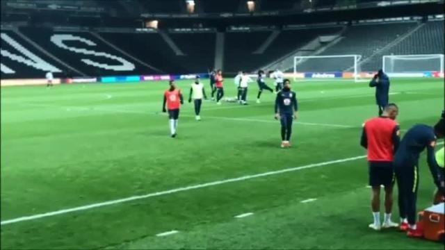 Brazil national team trains at Stadium MK, Milton Keynes