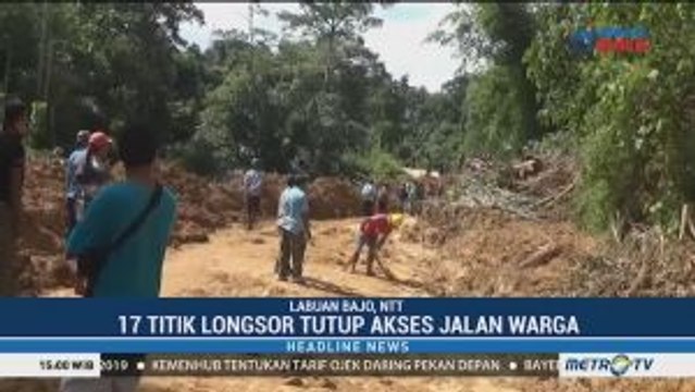 Akses Menuju 17 Titik Longsor di Labuan Bajo Tertutup