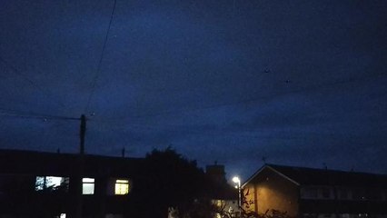 Four Apache helicopters filmed over Blackpool