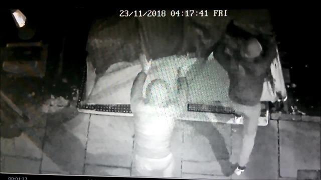 CCTV footage of mobility scooter being upended
