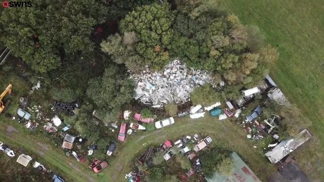 Lockerbie bombing wreckage