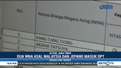 Dua WNA di Blitar Masuk DPT