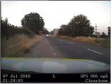 SWNS_080119_Police dashcam video shows car crashing and flipping at 90mph