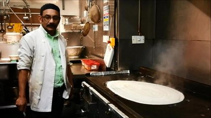 Video: Making a dosa pancake at Kerala Spice, Sheffield