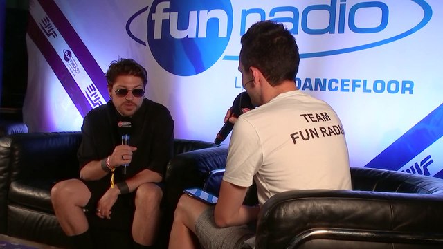 Mosimann en interview dans le studio de Fun Radio à l'EMF 2019