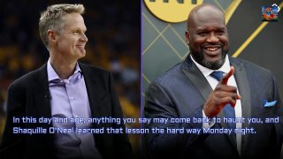 Steve Kerr calls on Shaq to keep promise he made 15 years ago