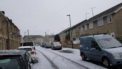 Snow falls in Sheffield
