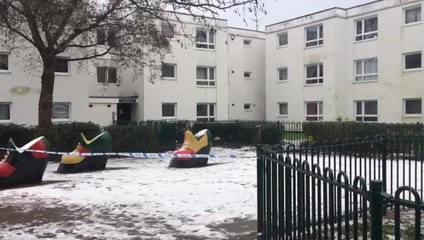 Flats remained taped off this morning after a man dies.