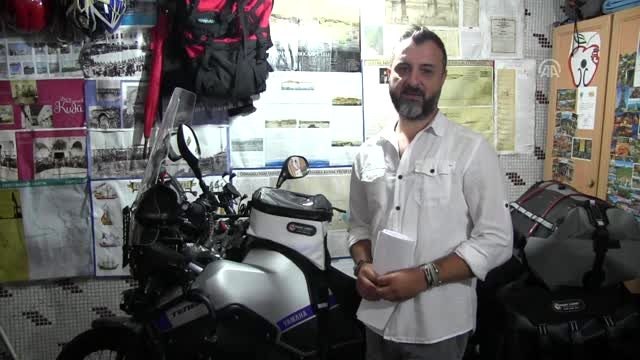İngilizce öğretmeni motosikletini Evliya Çelebi'nin rotasına sürecek