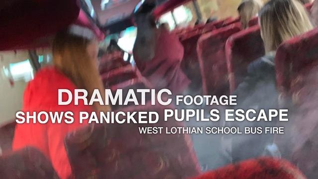 West Lothian School Bus catches fire