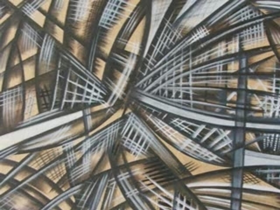 "Vouvouille et l'Usine-Art" (peinture acrylique)