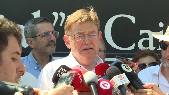 Puig agradece las labores extinción del incendio forestal Beneixama