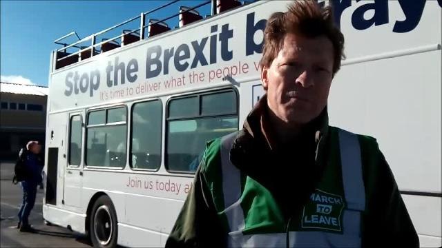'Where's Nigel?' signs flashed up seeking whereabouts of Nigel Farage as March to Leave protesters head through the North East