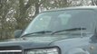 SWNS - Video of frightening moment animal activists were repeatedly RAMMED by a 4x4 while driving to a hunt