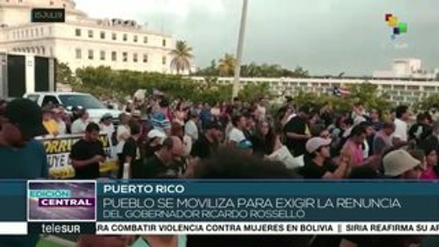 Puertorriqueños toman las calles para exigir renuncia de Rosselló