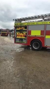 Huge fire at caravan park near Chesterfield