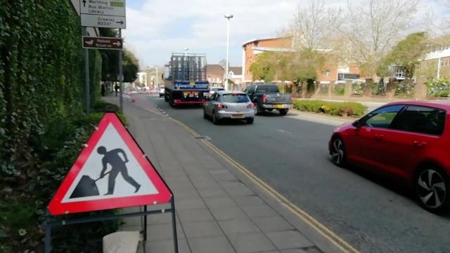 Traffic chaos in Horsham town centre
